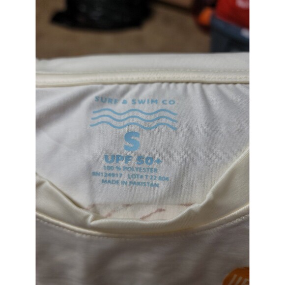 Surf and Swim Co. Island and ocean White Truffle long sleeve shirt. UPF 50+ - Picture 2 of 4